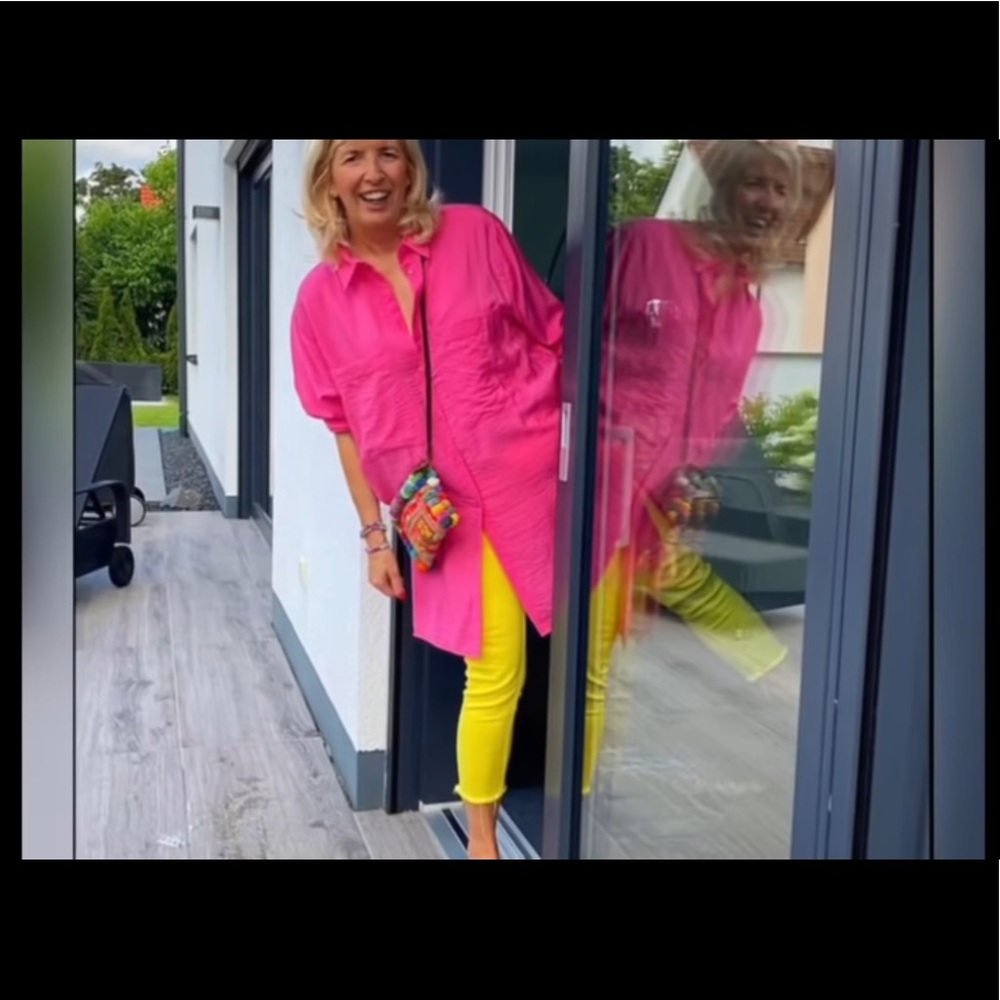 HUE Original Jeanz Leggings Yellow Denim